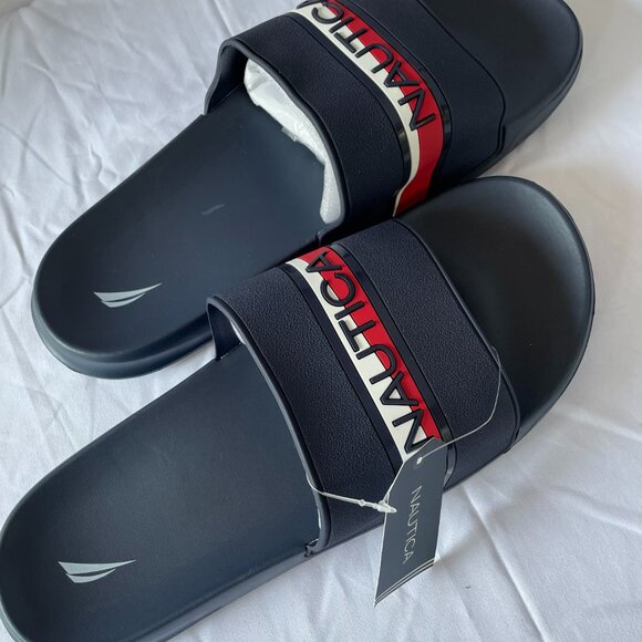 Nautica Men's Slipper STONO 2 Comfort Flip Flop in Navy and Red, Size 12 US - Picture 3 of 6